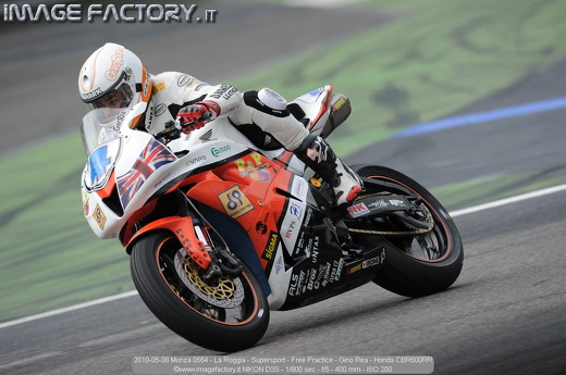 2010-05-08 Monza 0564 - La Roggia - Supersport - Free Practice - Gino Rea - Honda CBR600RR